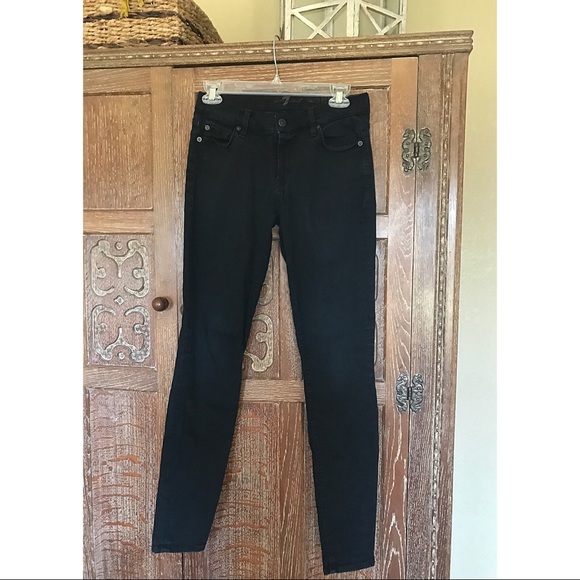 7 For All Mankind Denim - Black Skinny Jeans